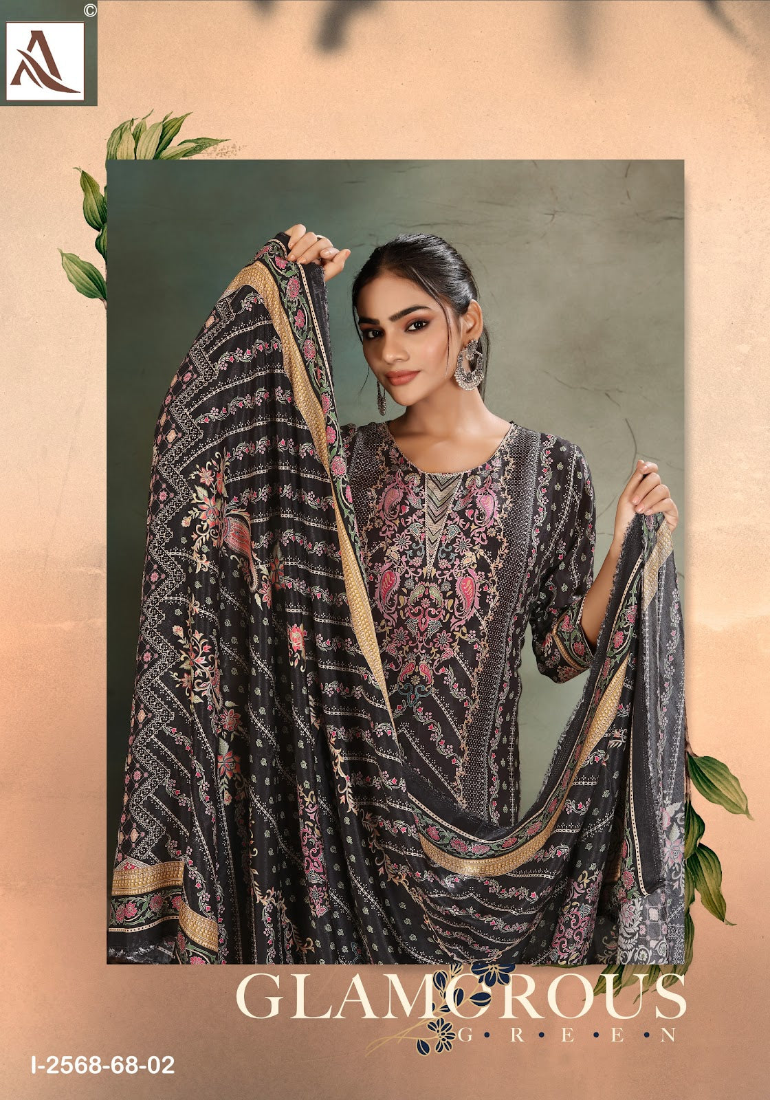 Black Biba Edition 3 Alok Viscose Karachi Salwar Suits Supplier Ahmedabad