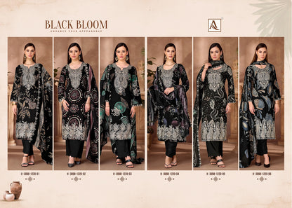 Black Bloom Alok Reyon Karachi Salwar Suits Exporter India