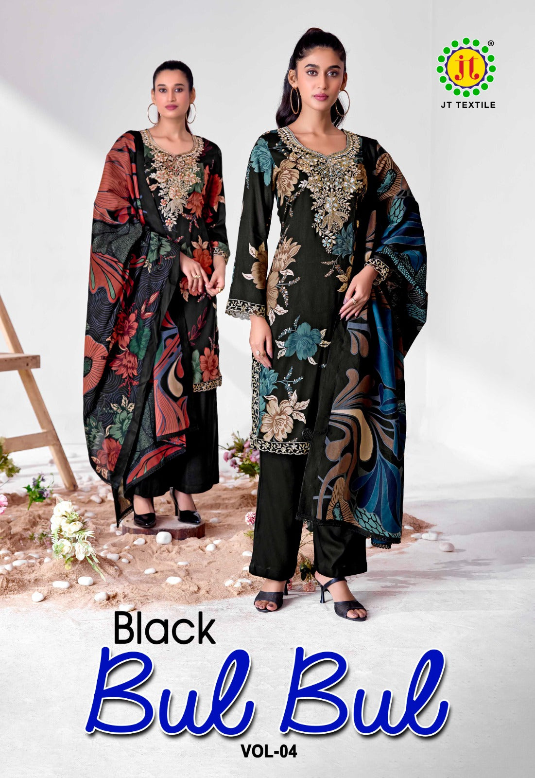 Black Bulbul Vol 4 Jt Reyon Pant Style Suits Wholesale Price
