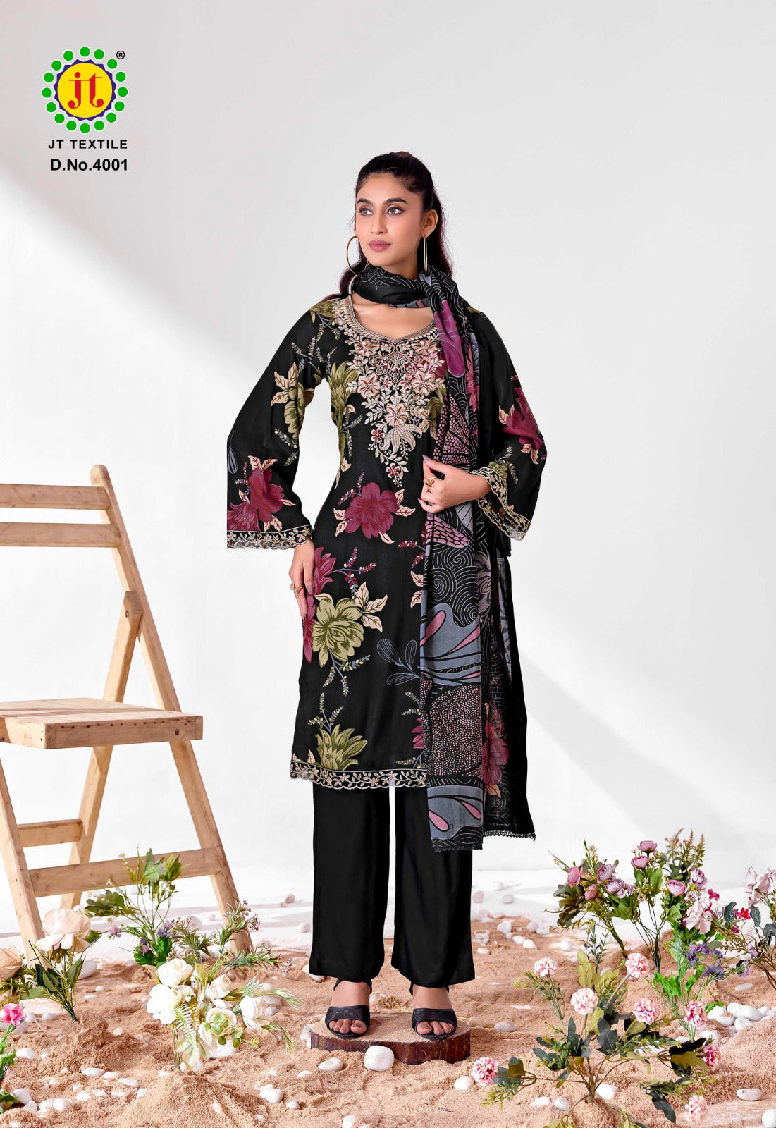 Black Bulbul Vol 4 Jt Reyon Pant Style Suits Wholesale Price
