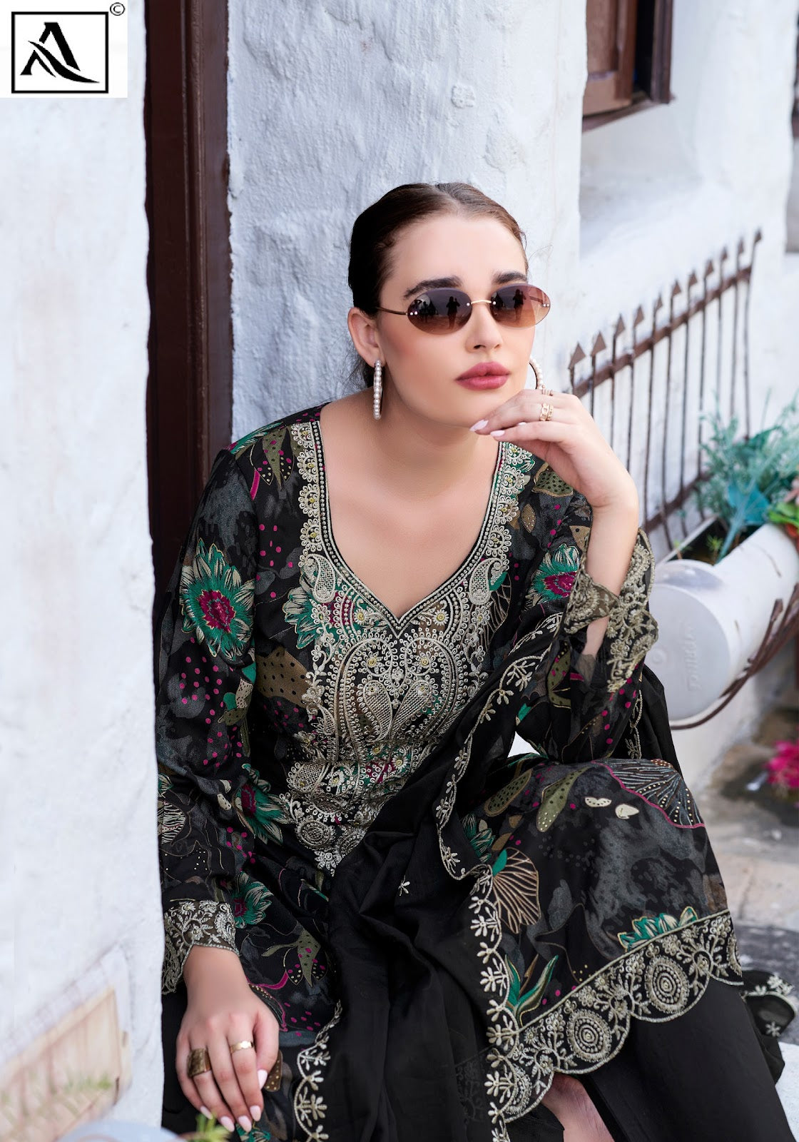 Black Bunny Edition 2 Alok Viscose Reyon Karachi Salwar Suits Exporter Ahmedabad