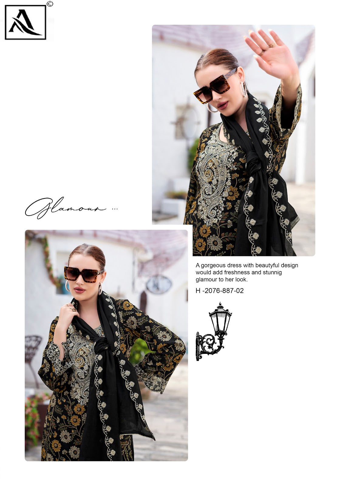 Black Bunny Edition 2 Alok Viscose Reyon Karachi Salwar Suits Exporter Ahmedabad
