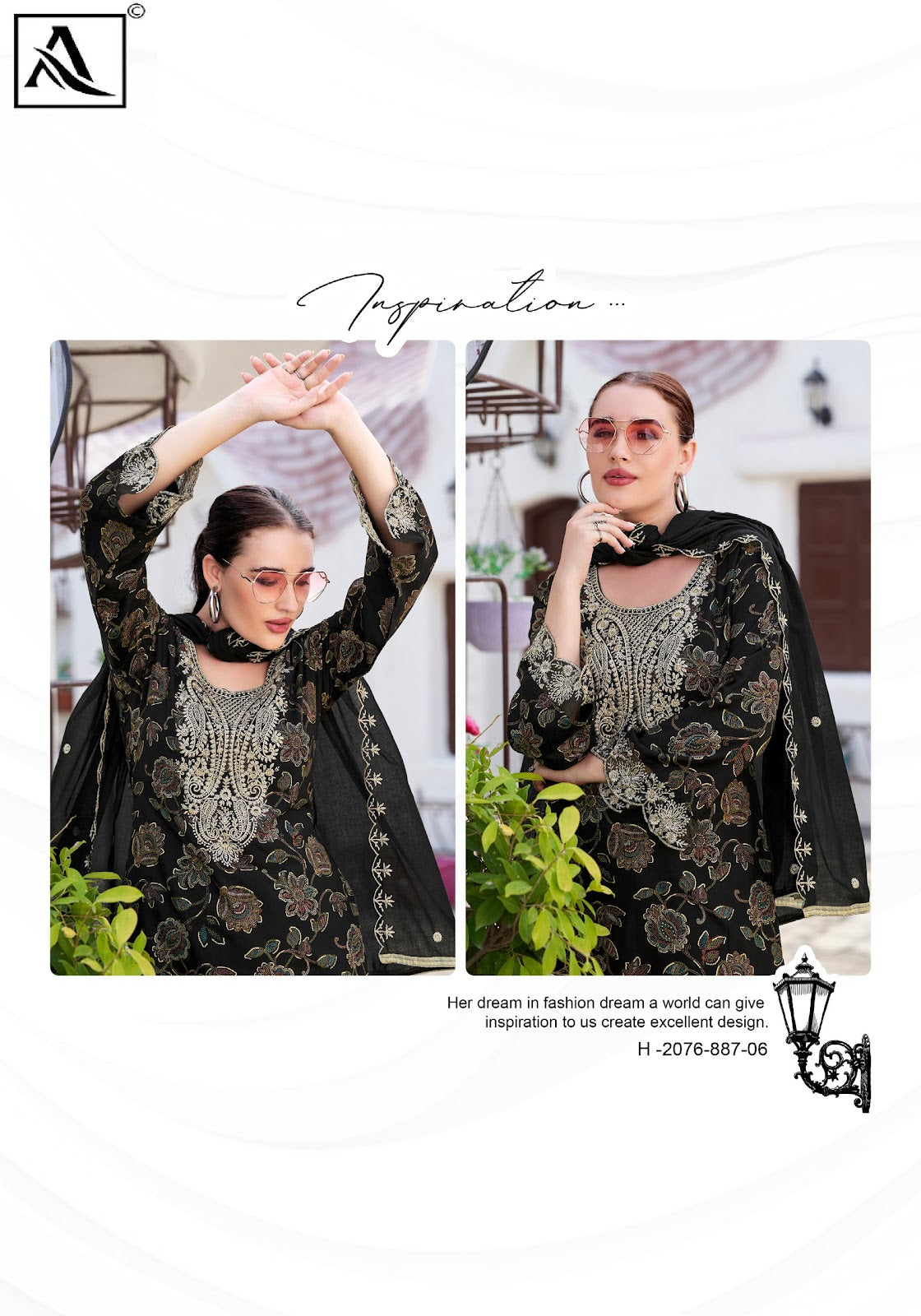 Black Bunny Edition 2 Alok Viscose Reyon Karachi Salwar Suits Exporter Ahmedabad