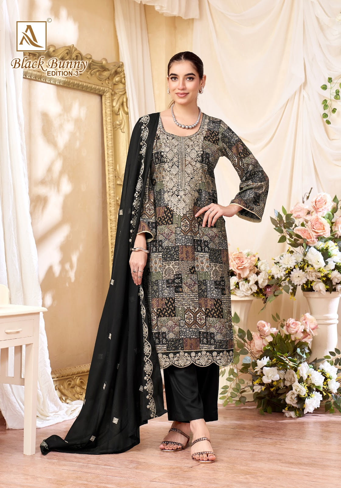 Black Bunny Edition 3 Alok Viscose Reyon Karachi Salwar Suits Wholesaler Gujarat