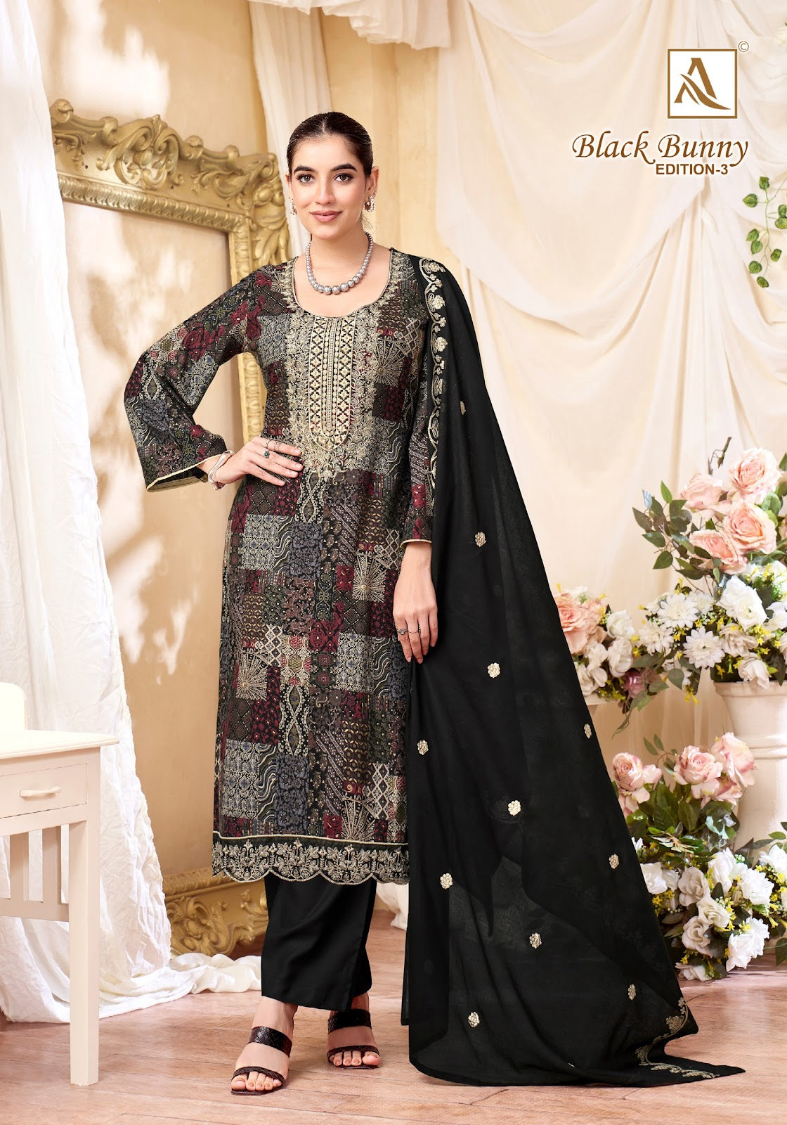 Black Bunny Edition 3 Alok Viscose Reyon Karachi Salwar Suits Wholesaler Gujarat