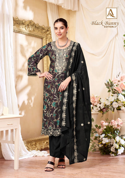Black Bunny Edition 3 Alok Viscose Reyon Karachi Salwar Suits Wholesaler Gujarat
