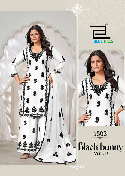 Black Bunny Vol 15 Blue Hills Rayon 14Kg Readymade Plazzo Style Suits Manufacturer Gujarat
