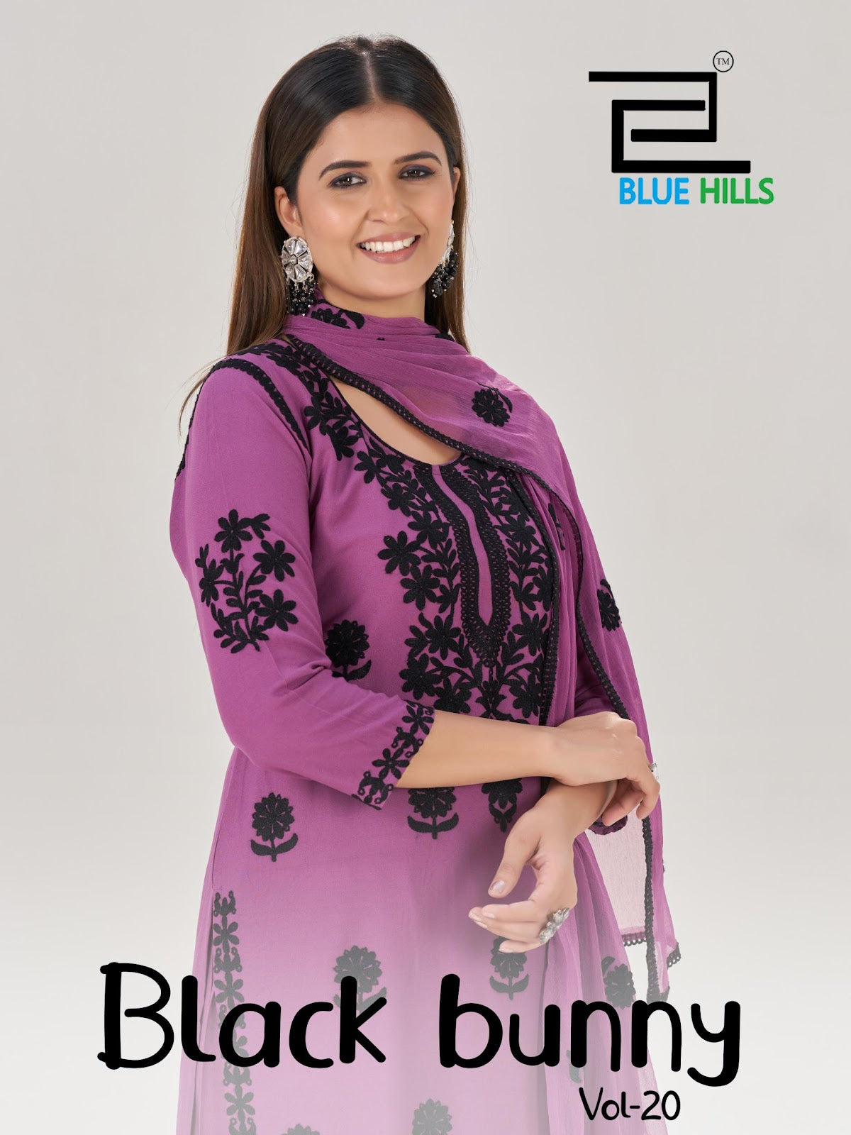 Black Bunny Vol 20 Blue Hills Rayon 14Kg Readymade Plazzo Style Suits Manufacturer Gujarat