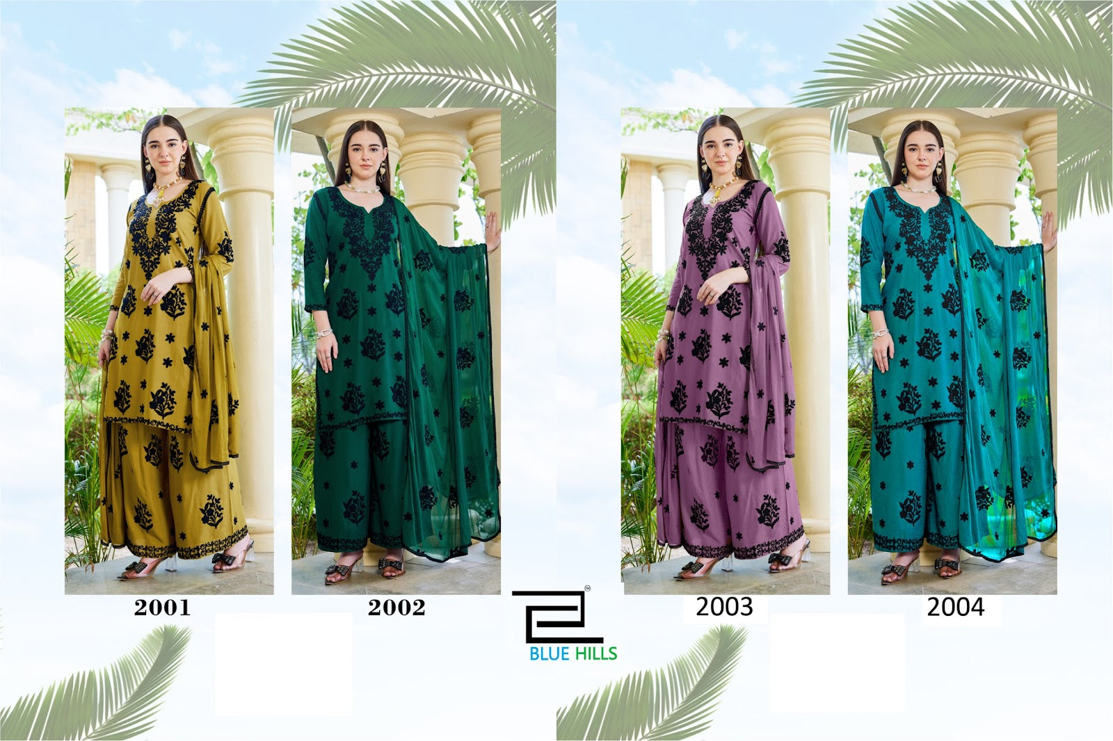 Black Bunny Vol 30 Blue Hills Rayon 14Kg Readymade Plazzo Style Suits Manufacturer Gujarat