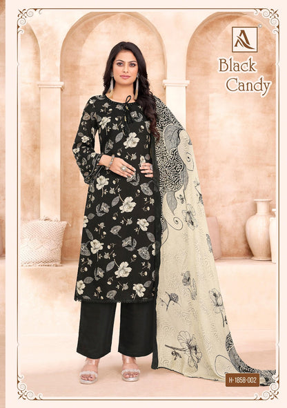 Black Candy Alok Viscose Maslin Pant Style Suits Manufacturer India