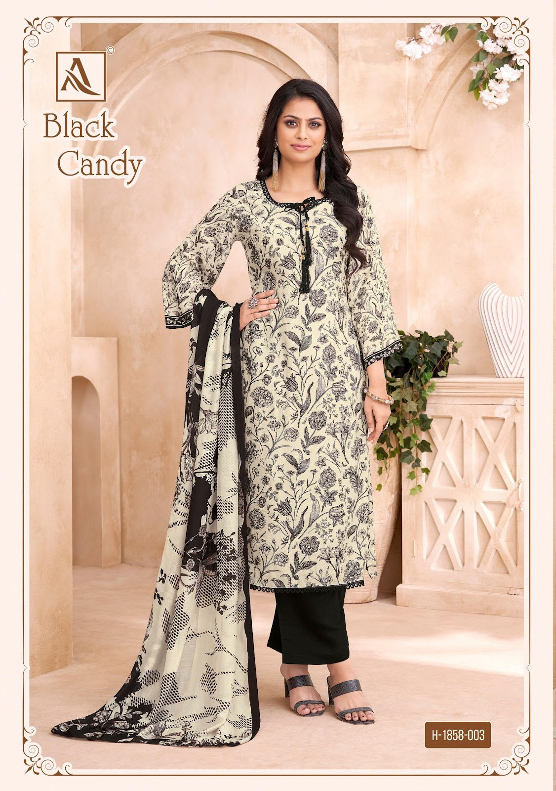 Black Candy Alok Viscose Maslin Pant Style Suits Manufacturer India