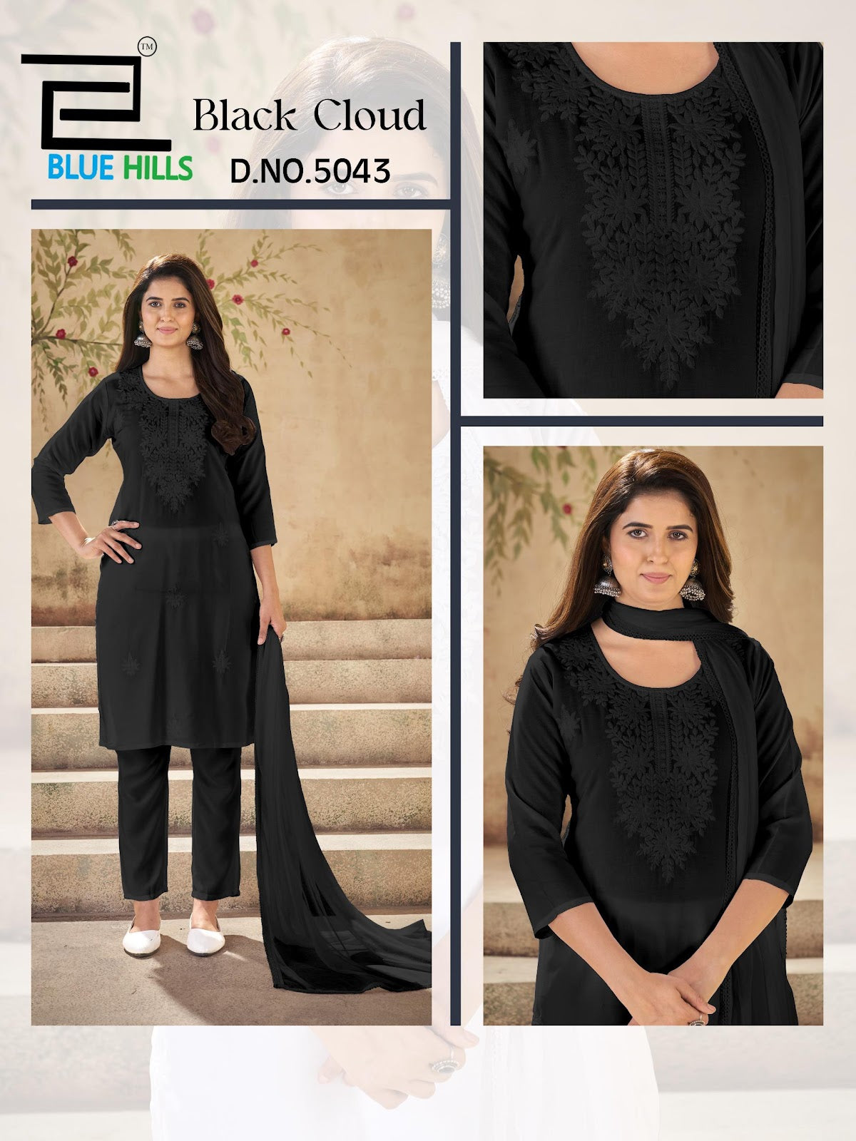 Black Cloud Blue Hills Rayon 14Kg Readymade Pant Style Suits Supplier
