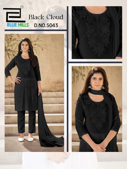 Black Cloud Blue Hills Rayon 14Kg Readymade Pant Style Suits Supplier