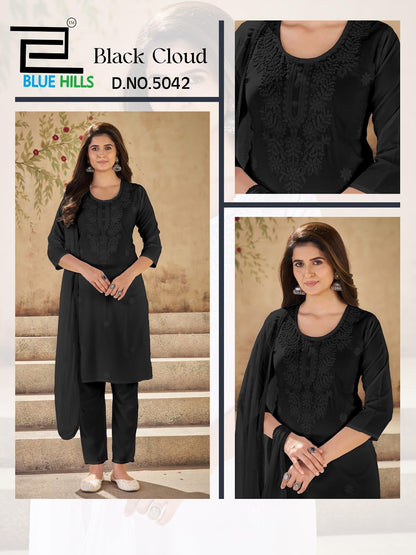 Black Cloud Blue Hills Rayon 14Kg Readymade Pant Style Suits Supplier