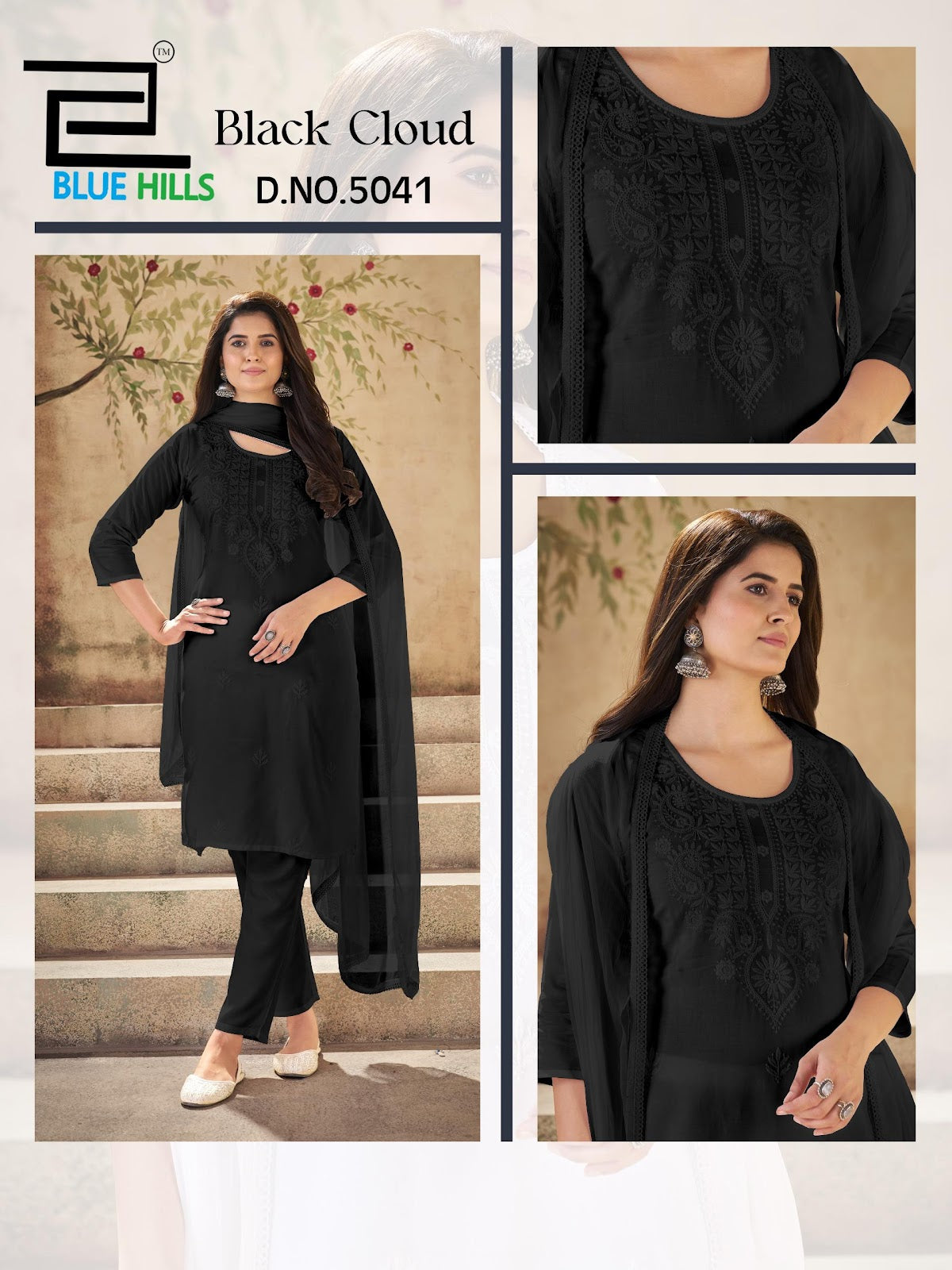 Black Cloud Blue Hills Rayon 14Kg Readymade Pant Style Suits Supplier