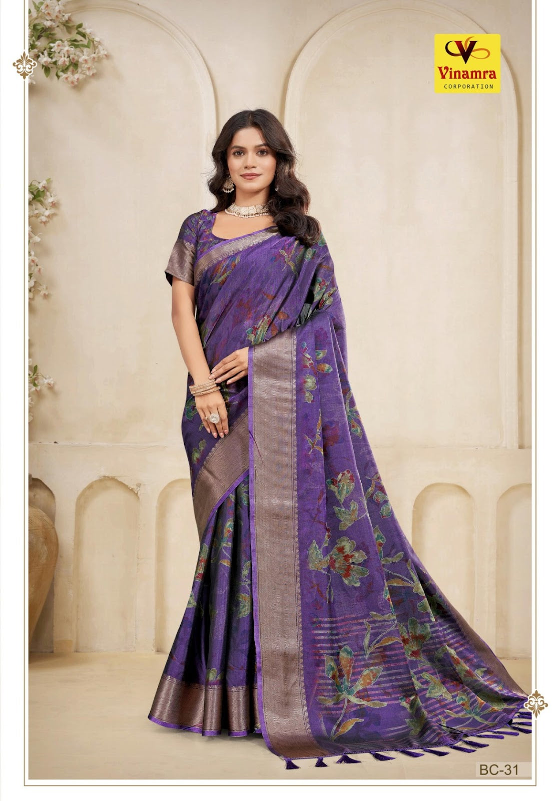 Black Currant Vol 3 Vinamra Cotton Silk Sarees Wholesaler Gujarat