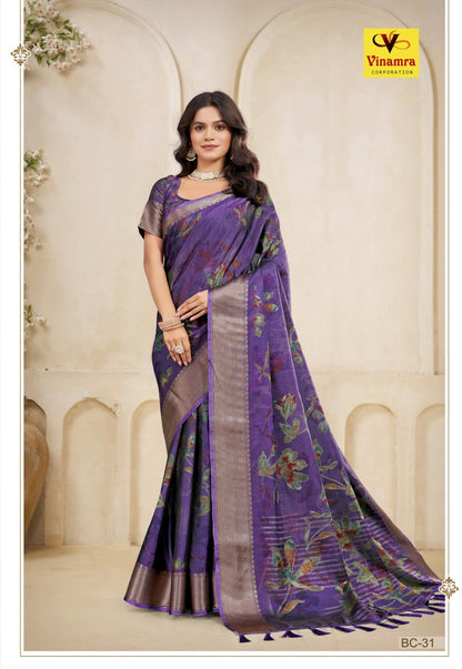 Black Currant Vol 3 Vinamra Cotton Silk Sarees Wholesaler Gujarat