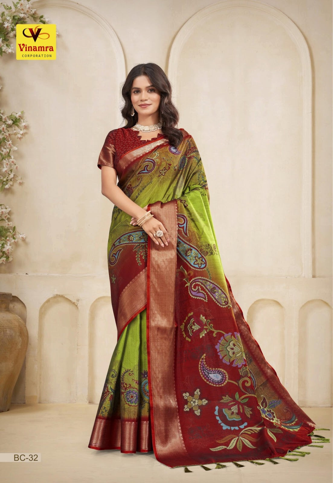 Black Currant Vol 3 Vinamra Cotton Silk Sarees Wholesaler Gujarat