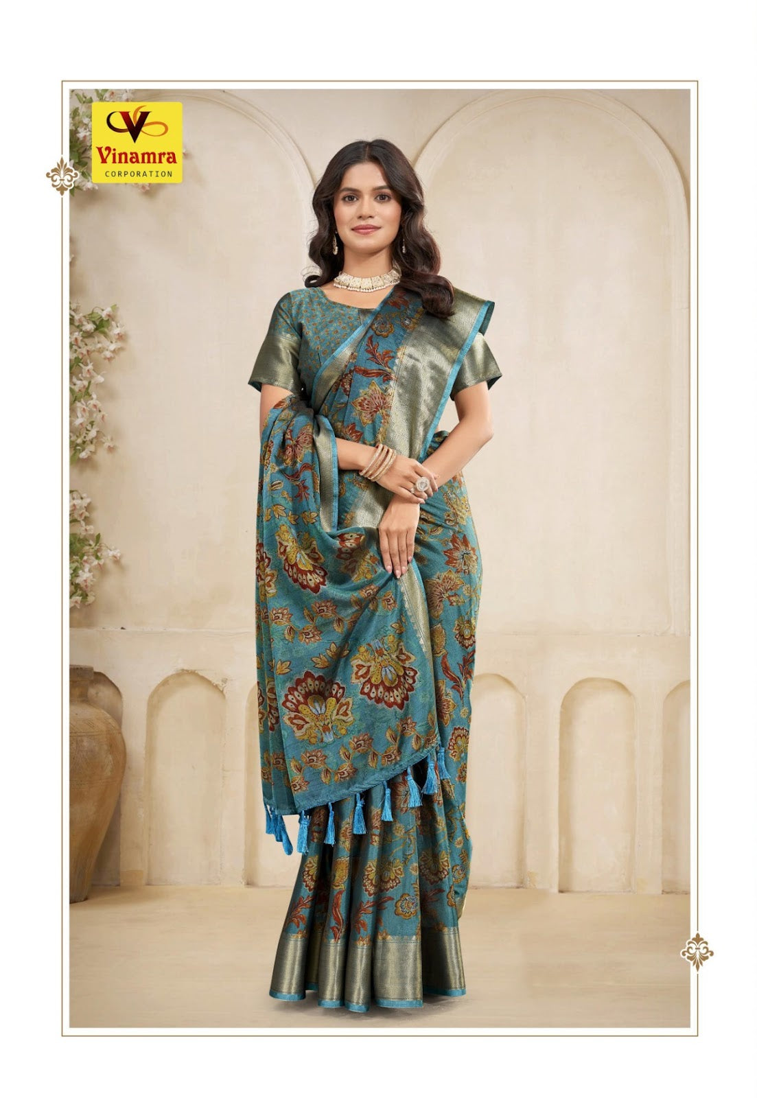 Black Currant Vol 3 Vinamra Cotton Silk Sarees Wholesaler Gujarat