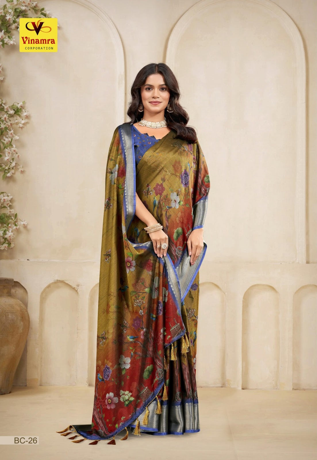 Black Currant Vol 3 Vinamra Cotton Silk Sarees Wholesaler Gujarat