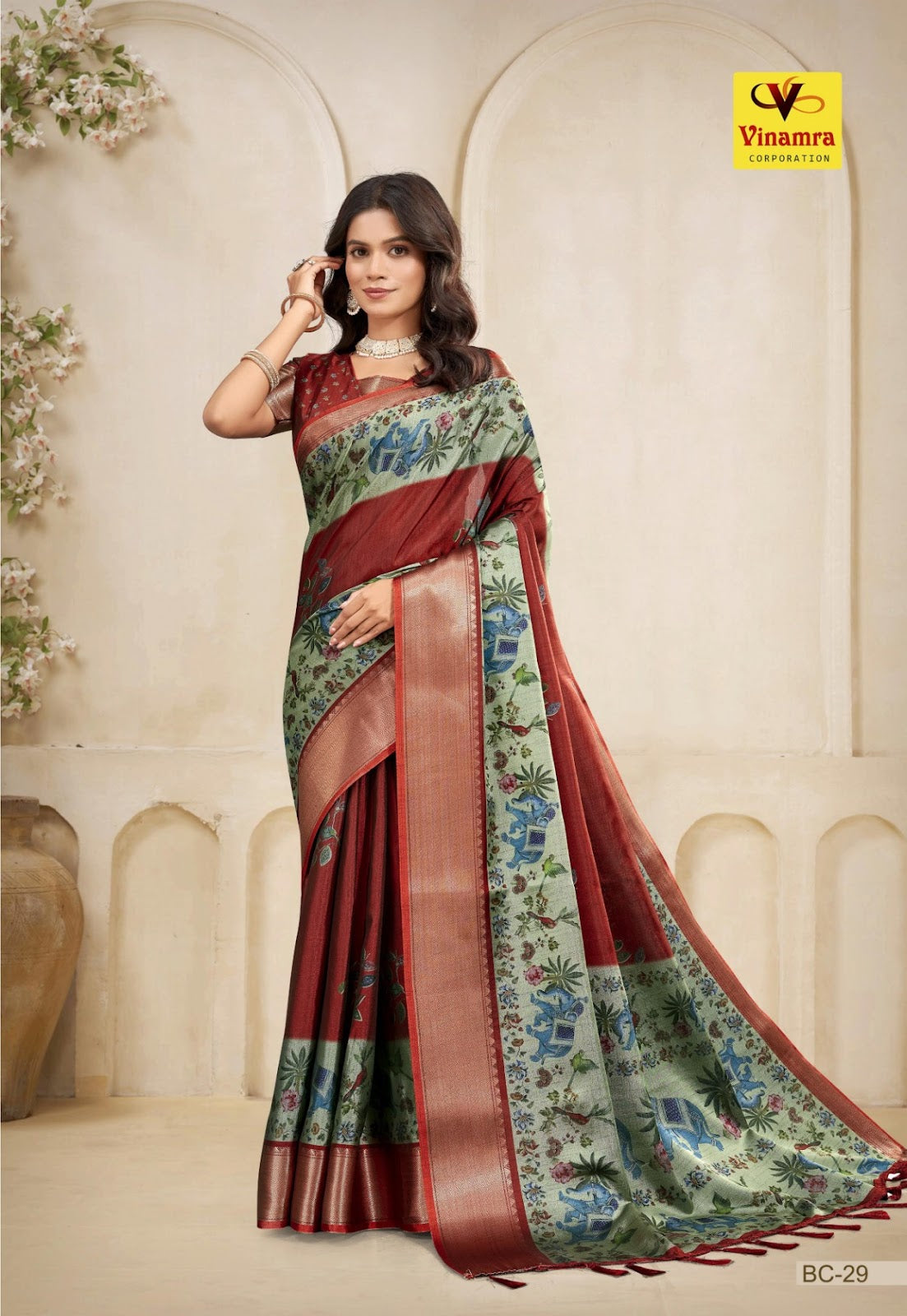 Black Currant Vol 3 Vinamra Cotton Silk Sarees Wholesaler Gujarat
