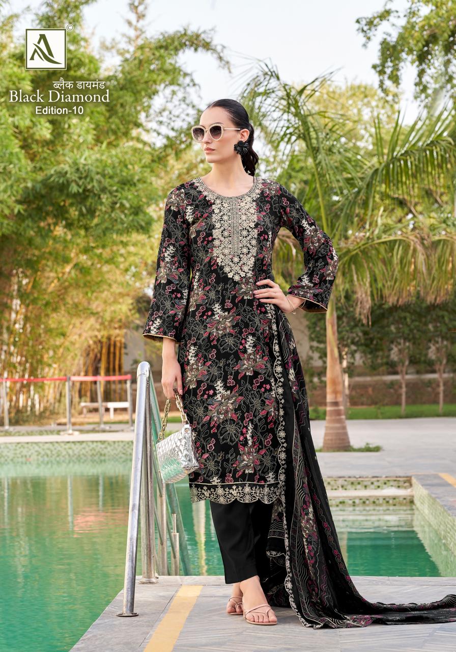 Black Diamond Edition 10 Alok Reyon Karachi Salwar Suits Wholesale Rate