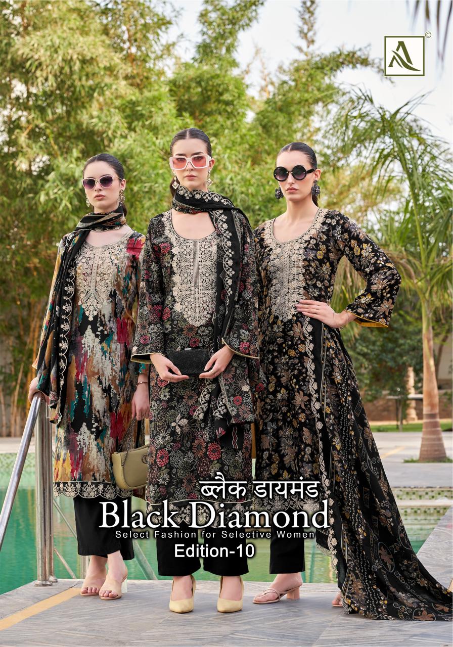 Black Diamond Edition 10 Alok Reyon Karachi Salwar Suits Wholesale Rate