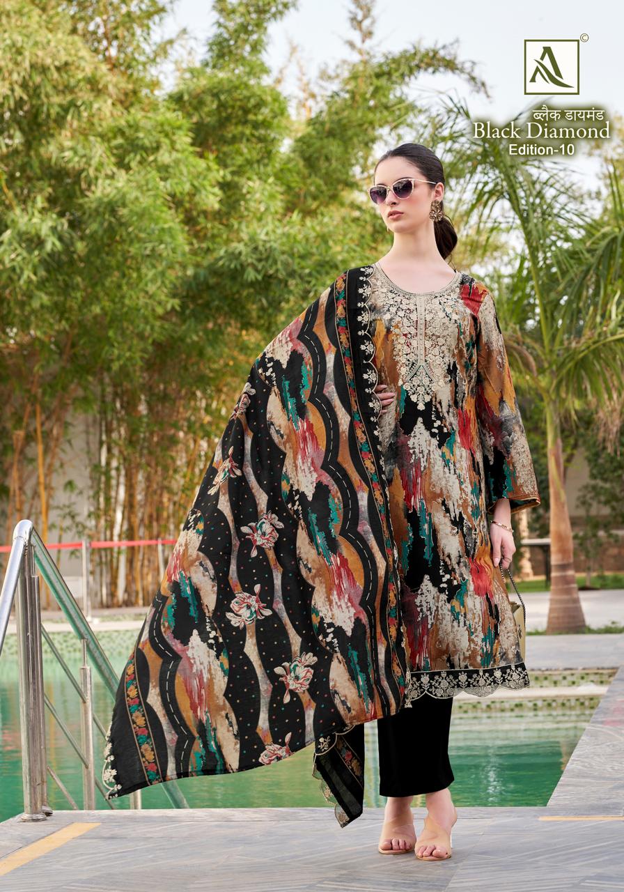 Black Diamond Edition 10 Alok Reyon Karachi Salwar Suits Wholesale Rate
