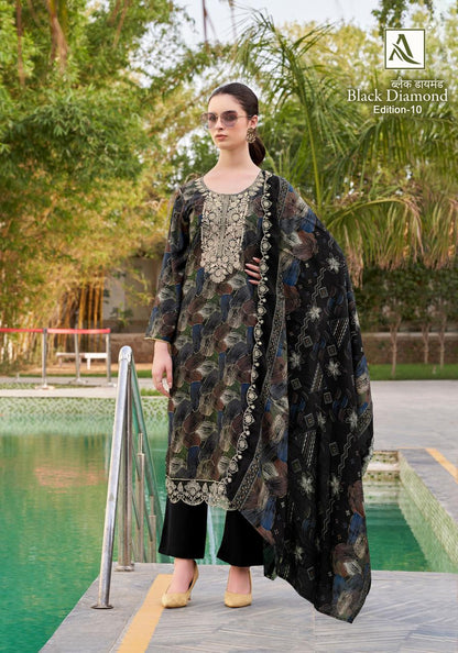 Black Diamond Edition 10 Alok Reyon Karachi Salwar Suits Wholesale Rate