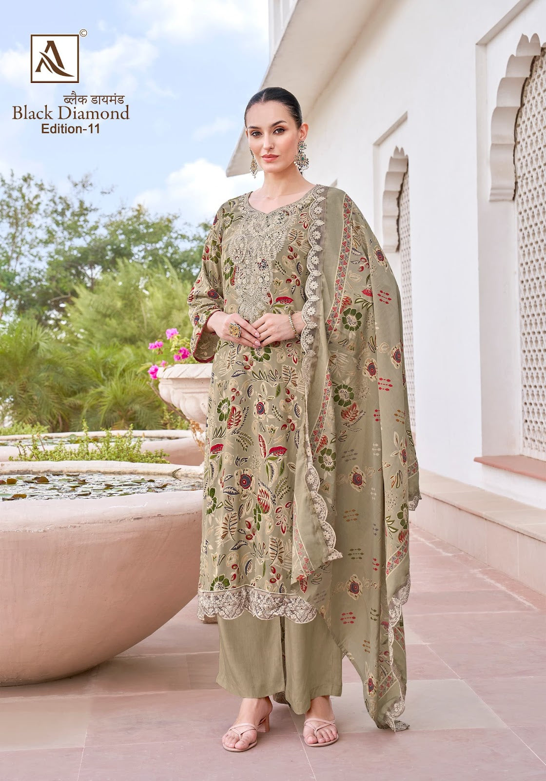 Black Diamond Edition 11 Alok Reyon Karachi Salwar Suits Exporter