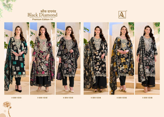 Black Diamond Edition 14 Alok Reyon Karachi Salwar Suits Manufacturer