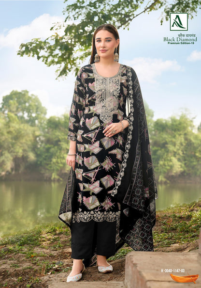 Black Diamond Edition 15 Alok Reyon Karachi Salwar Suits Supplier