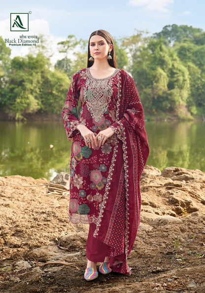 Black Diamond Edition 15 Alok Reyon Karachi Salwar Suits Supplier