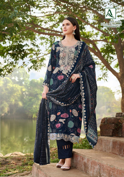 Black Diamond Edition 15 Alok Reyon Karachi Salwar Suits Supplier