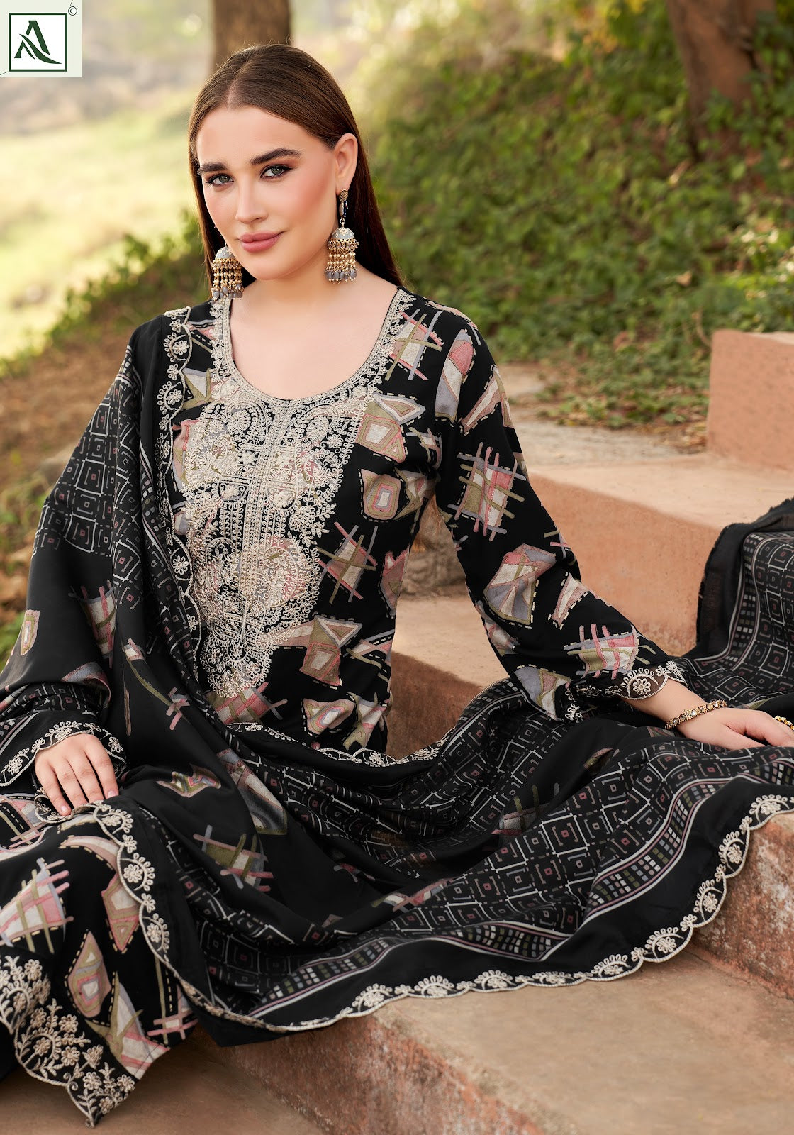 Black Diamond Edition 15 Alok Reyon Karachi Salwar Suits Supplier