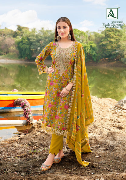 Black Diamond Edition 15 Alok Reyon Karachi Salwar Suits Supplier