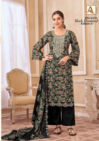 Black Diamond Edition 3 Alok Reyon Karachi Salwar Suits Wholesaler