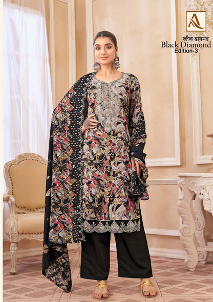 Black Diamond Edition 3 Alok Reyon Karachi Salwar Suits Wholesaler