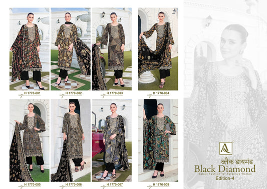 Black Diamond Edition 4 Alok Reyon Karachi Salwar Suits Manufacturer India