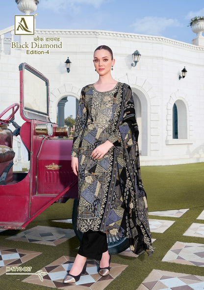 Black Diamond Edition 4 Alok Reyon Karachi Salwar Suits Manufacturer India