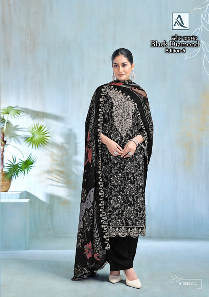 Black Diamond Edition 5 Alok Reyon Karachi Salwar Suits Wholesale Price