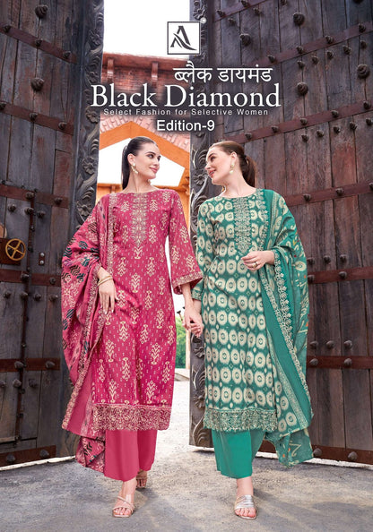 Black Diamond Edition 9 Alok Reyon Karachi Salwar Suits Supplier