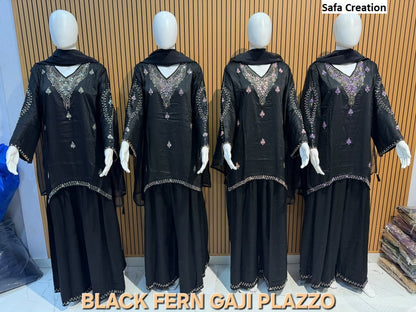 Black Fern Safa Creation Gaji Silk Pakistani Readymade Suits Wholesale Price