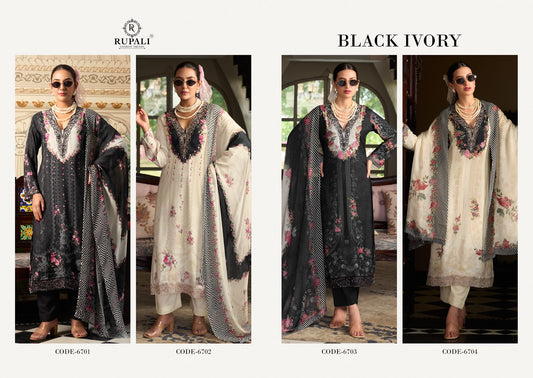 Black Ivory Rupali Muslin Pant Style Suits Supplier Ahmedabad