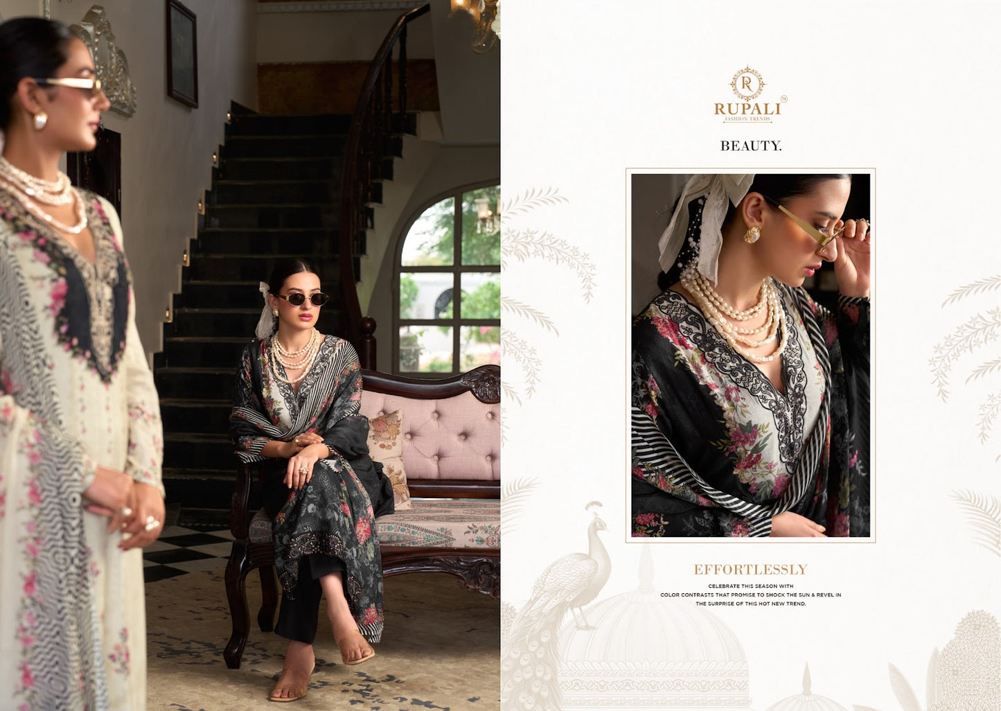Black Ivory Rupali Muslin Pant Style Suits Supplier Ahmedabad