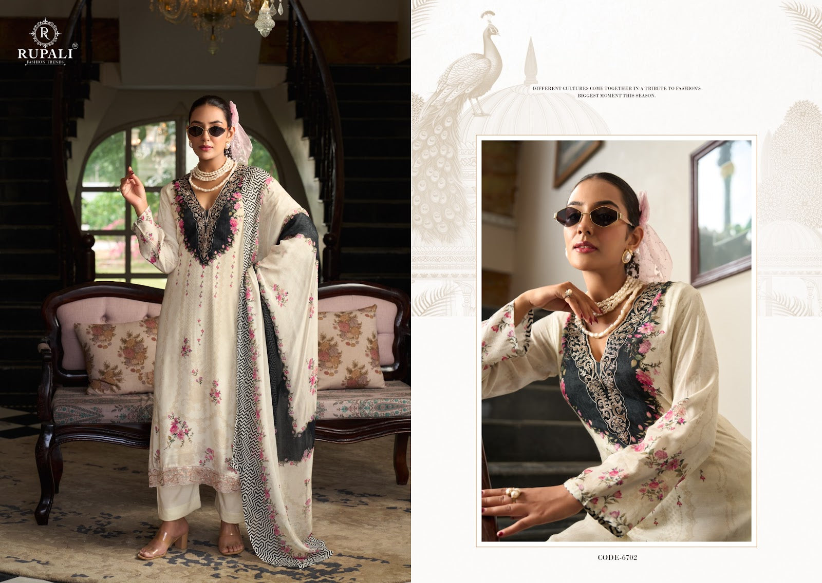 Black Ivory Rupali Muslin Pant Style Suits Supplier Ahmedabad