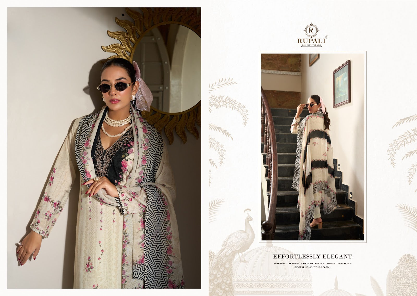 Black Ivory Rupali Muslin Pant Style Suits Supplier Ahmedabad