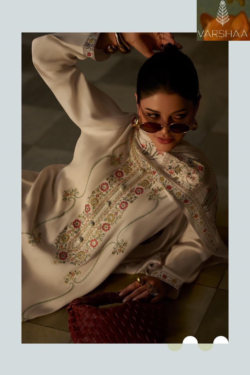 Black Lotus Varshaa Satin Pashmina Suits Supplier Ahmedabad