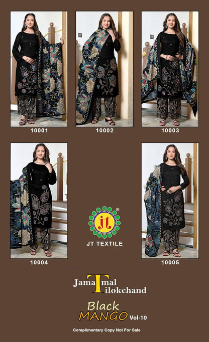 Black Mango Vol 10 Jt Rayon Pant Style Suits Wholesaler