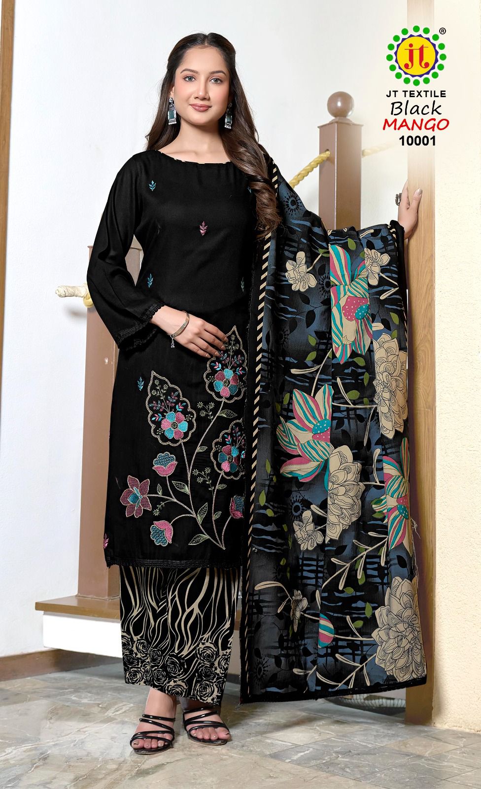 Black Mango Vol 10 Jt Rayon Pant Style Suits Wholesaler